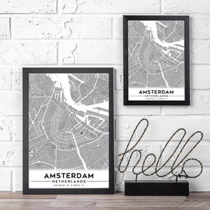 Amsterdam Karte Druck, Stadt Karte Druck, Stadt Karte Druck, Niederlande Karte Druck, Kartendruck, Stadt Karte, Digitale Karte Druck, Kartenkunst, minimalistische Karte