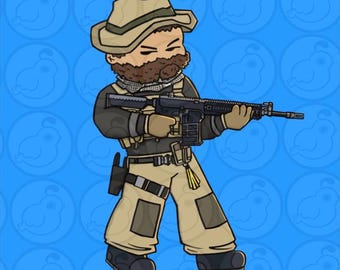 Price Keychain, Call of Duty, COD, Modern Warfare, Characters, Price