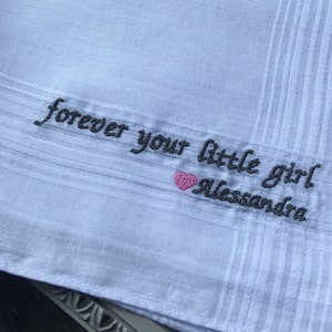 Forever your little girl Men's Handkerchief-Father of the bride hankie-Father of the bride gift-Fathers gift-Wedding-hankie-Personal gift