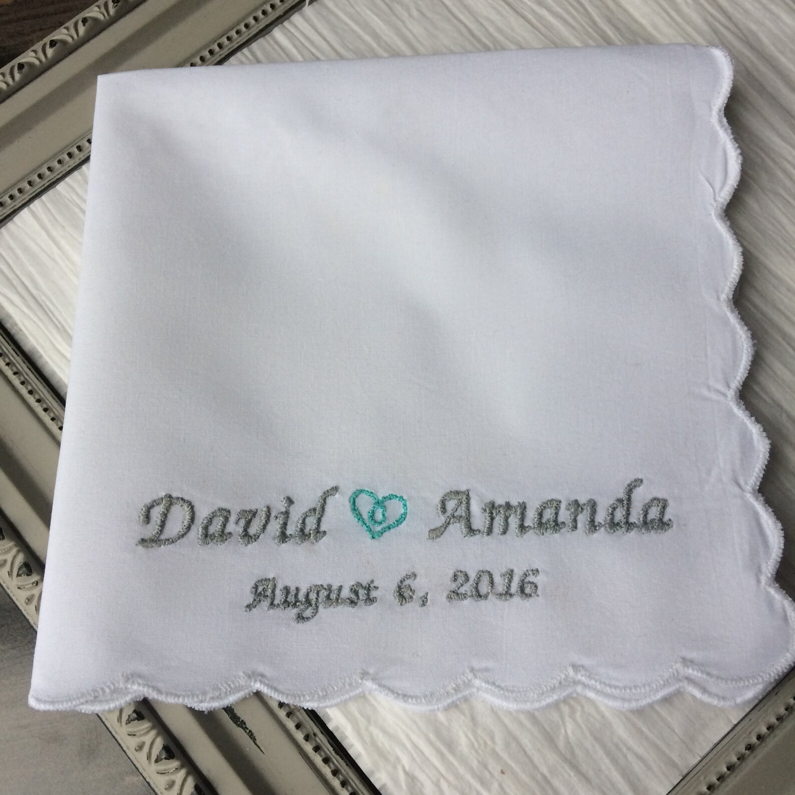 One Personalized Wedding Handkerchiefnames and Etsy