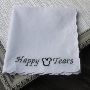 Freudentränen mit Micky Ohren- Disney Hochzeit- Brautjungfer Geschenk- Brautjungfer Taschentuch- Hochzeits Geschenk- Micky Maus Geschenk- Disney Hochzeit- Disney