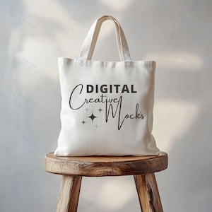 Tote Bag Mockup Shopping Bag Mock Up Cotton Canvas Eco Tote Mockup Light Color Tote Mock-Up Boho Vive - DCMSL0389