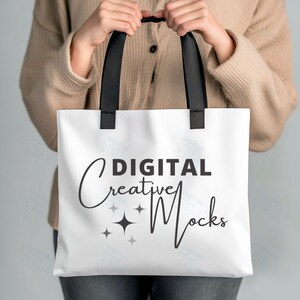 Tote Bag Mockup Canvas Tote Bag Mock Up Cotton Canvas Eco Tote Mockup Light Color Tote Mock-Up Fall Vive Mock - DCMSL0414