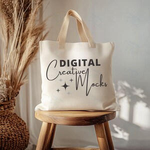 Tote Bag Mockup Shopping Bag Mock Up Cotton Canvas Eco Tote Mockup Light Color Tote Mock-Up Boho Vive - DCMSL0392