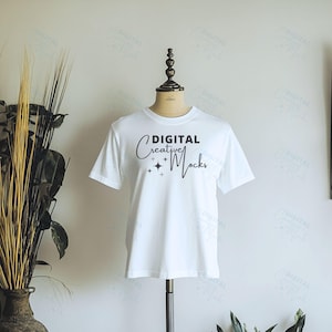 Bella Canvas 3001 Manequim Mockup Camisa Branca Mockup BC 3001 Camiseta Mockup Download Digital Bella Canvas Mockup - DCMSL0492