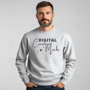 Maqueta de sudadera con cuello redondo Gildan 18000 Sport Grey Maqueta de sudadera con cuello redondo Gildan Sport Grey Color 18000 Maqueta de suéter de alta calidad - DCMSL0439