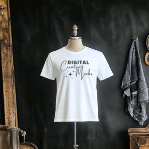 Bella Canvas 3001 Manequim Mockup Camisa Branca Mockup BC 3001 Camiseta Mockup Download Digital Bella Canvas Mockup - DCMSL0489