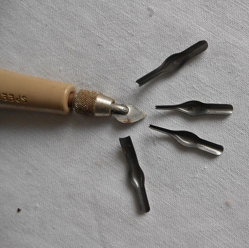 SPEEDBALL LINOLEUM CUTTER Set Art Tool Lino Block Printing Etsy