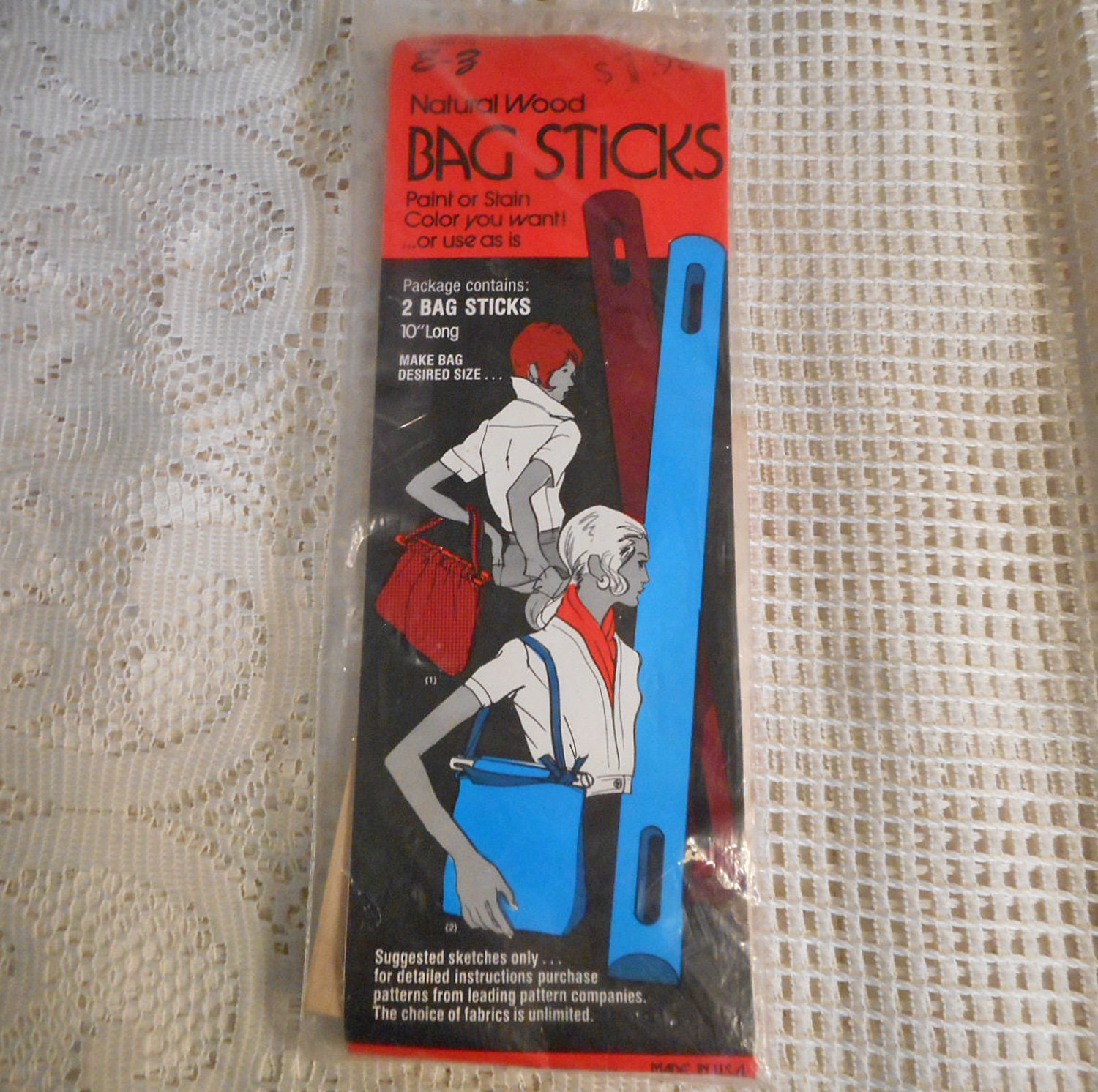 2 Natural WOOD BAG STICKS 10 Long for Purse Making Etsy