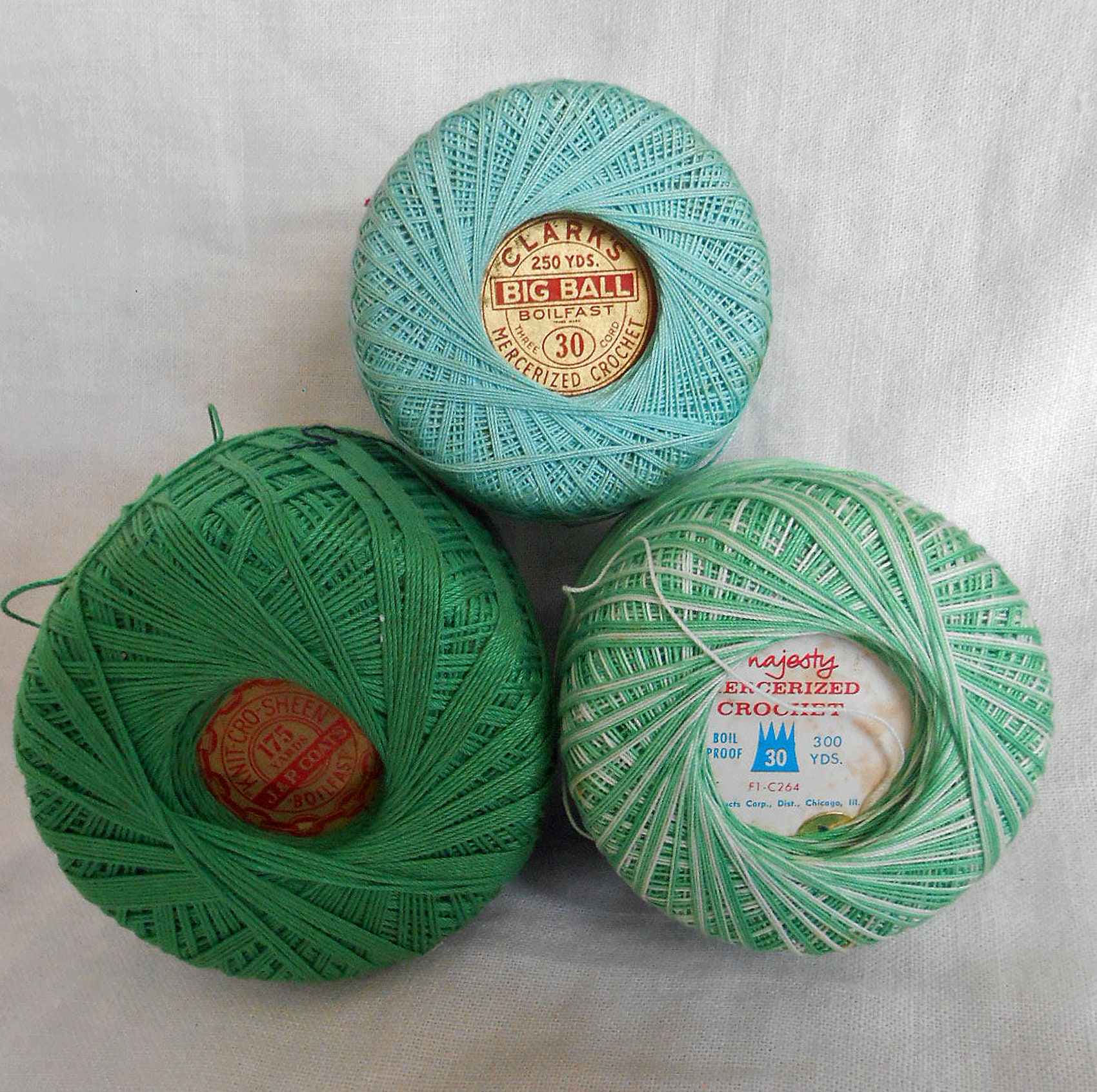 14 CROCHET BALLS THREAD Lot J & P Coats Clarks Star Majesty Etsy