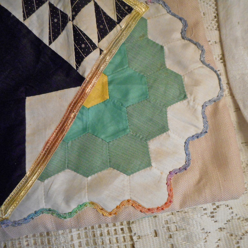 Pine Tree QUILT BLOCK Pillow Cover With Pastel Grandma's Etsy