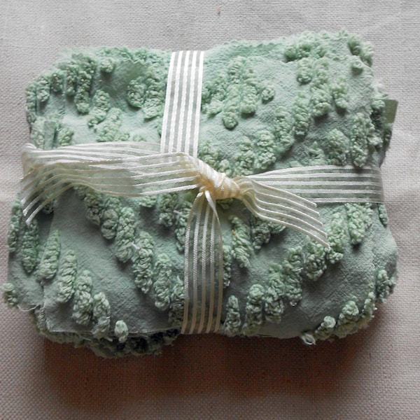 Sage Green Chenille Bedspread Etsy