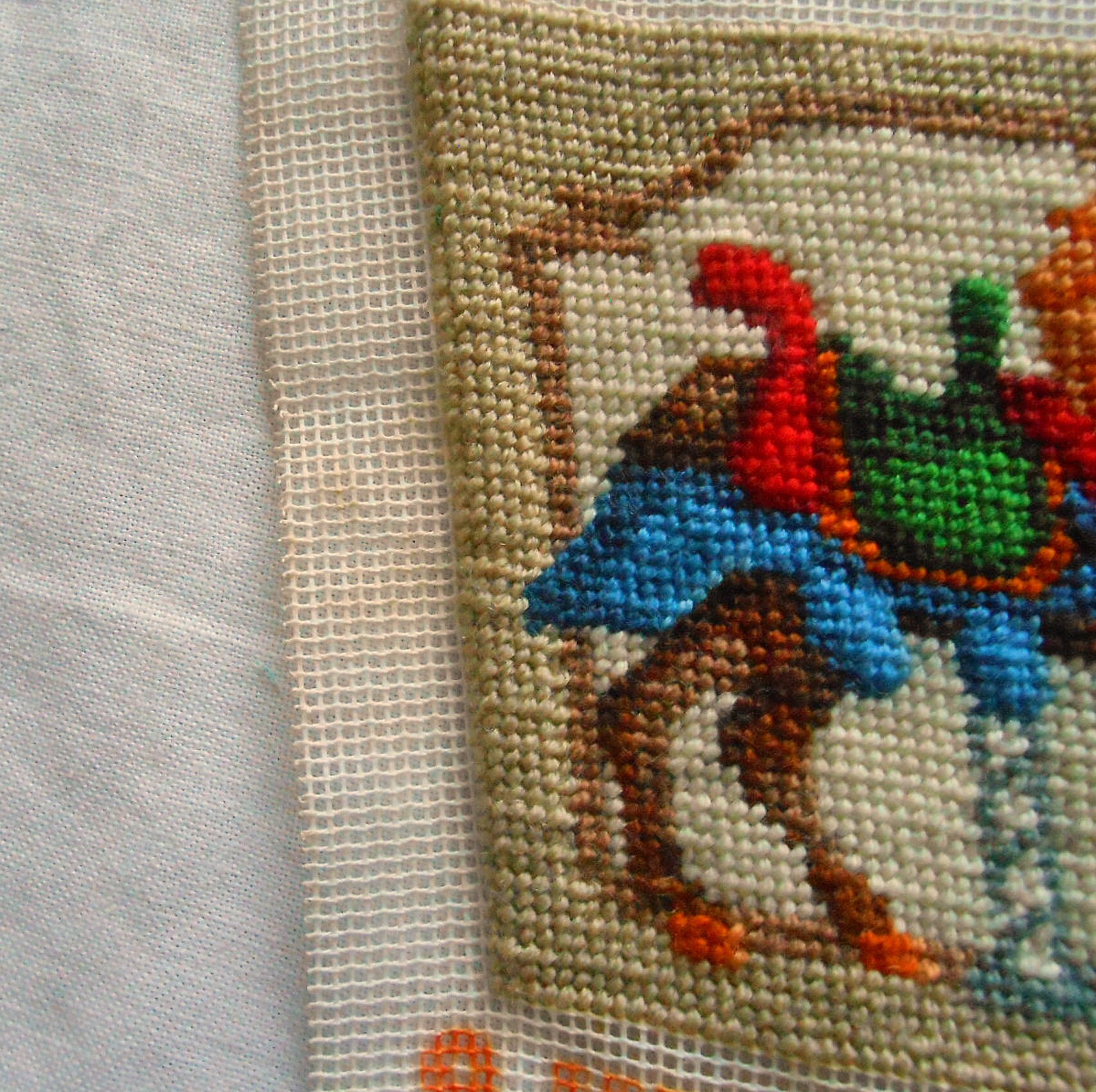 Carousel Needlepoint Carousel Horse Finished Colorful Needlepoint to Frame Pillow Purse or ...