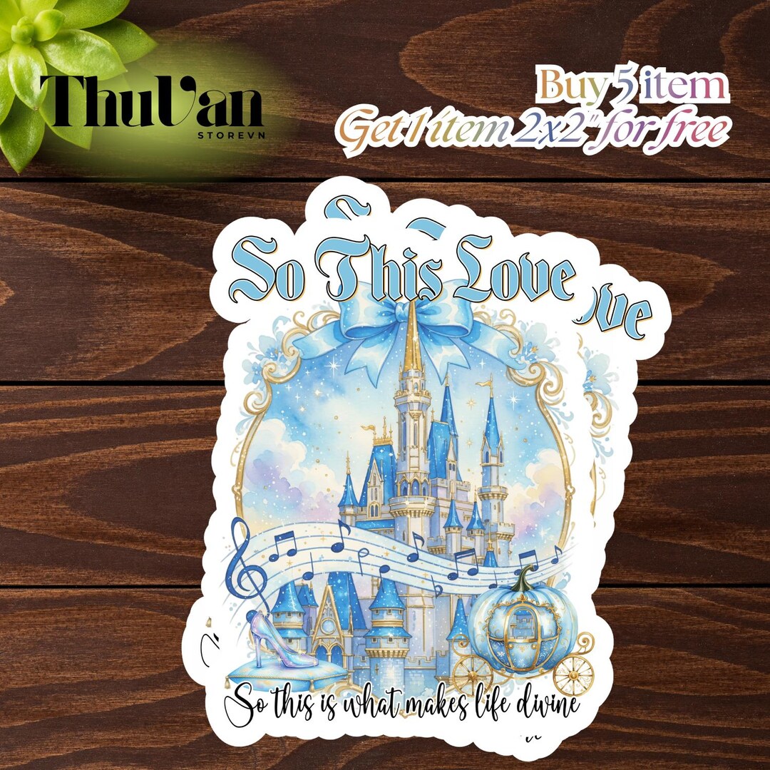 So This is Love Cinderella Sticker/ Magnet, Cute Anniversary Gift for ...
