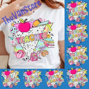 Back To School Bundle Png, Teacher Kindergarten Png, Teacher 1st Grade, First Day Of School, Teacher Life, Student Png, Dalmatian Dots Png