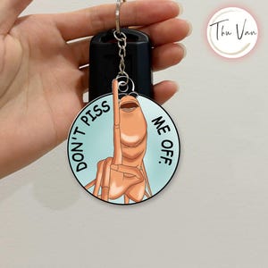 Marcus the Worm Keychain, Don't Piss Me Off Marcus the Worm Keychain Gift, Keyring Gift, Fun Fan Gift with Key Chain, Gifts for Best Friends