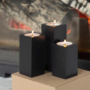 Gothic Kerzenhalter, Hexe Dekor, Teelichthalter, Teelichtständer, Hexe Kerzenhalter, schwarzer Set Kerzenhalter