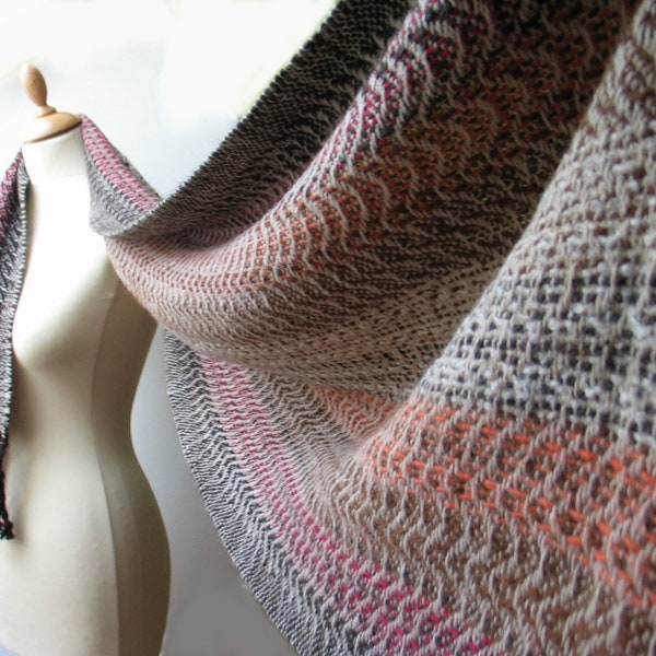 Handwoven Shawl  - First Snow - Soft and Cozy - handwoven scarf - stole - MADE TO ORDER