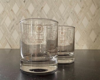 Abasolo Tequila Rocks Glass | State of Mexico Map, Set of 2