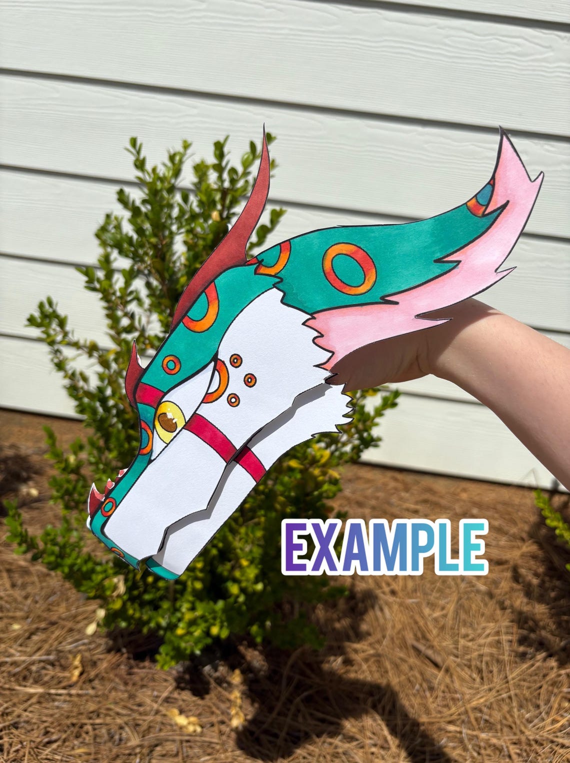 Paper Dragon Puppet Template - Etsy