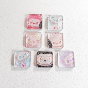 Upcycled 2x2 Magnet | Big Into Energy Series Labubu