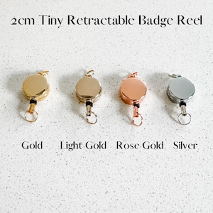 Dévidoir pour badge rétractable | Bobine de badges minuscules de 2 cm | Bobine de badges délicats