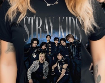 Limited Stray Kids Vintage 90s Retro T-Shirt | Kpop Merch | Kpop Graphic Shirt | Stray Kids Concert Outfit | SKZ Stay | Gift for Her or Him