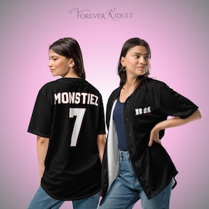 BABYMONSTER CROP JERSEY Black Free Size DRIP Pop Up Limited