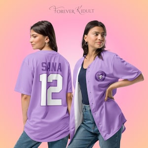 TWICE SANA 12 ベースボールシャツ ネイビー Twice Sana Baseball - Etsy