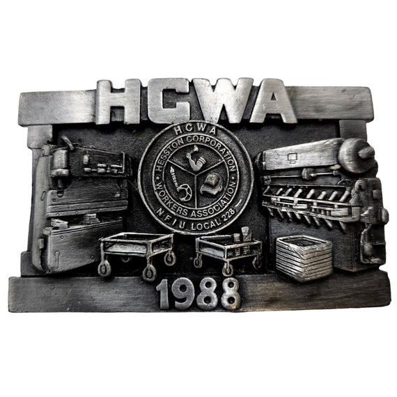 Fabrication HCWA Belt Buckle Vintage 1988 Hesston 