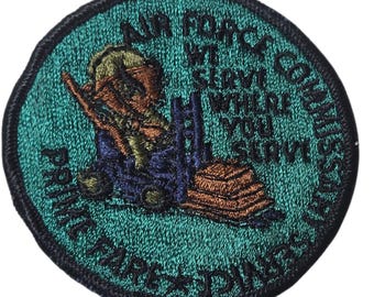 Air Force Commissary Patch USAF Vintage Prime Fare Dining We Serve Where You