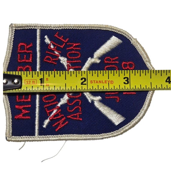 NRA Junior Member 1968 Patch Shield Shape Red Blu… - image 8