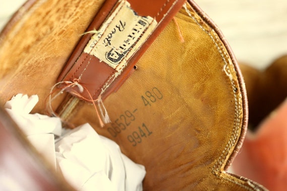 Nocona Cowboy Boots Tan Brown Leather Mens 8 D Ro… - image 4