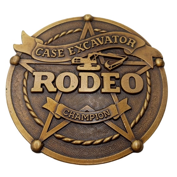 Rodeo Champion Belt Buckle Case Excavator Star Vi… - image 1