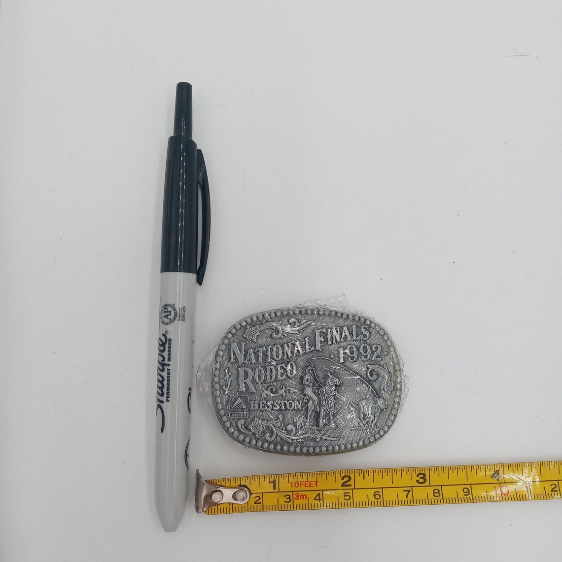 1992 Hesston NFR Belt Buckle Youth Size Calf Roping Kids Etsy