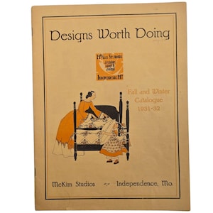 Designs Worth Doing Fall Winter Catalogue 1931 1932 McKim Studios Vintage