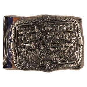 1999 NFR Hesston Belt Buckle Kids Team Roper Roping National Finals Rodeo
