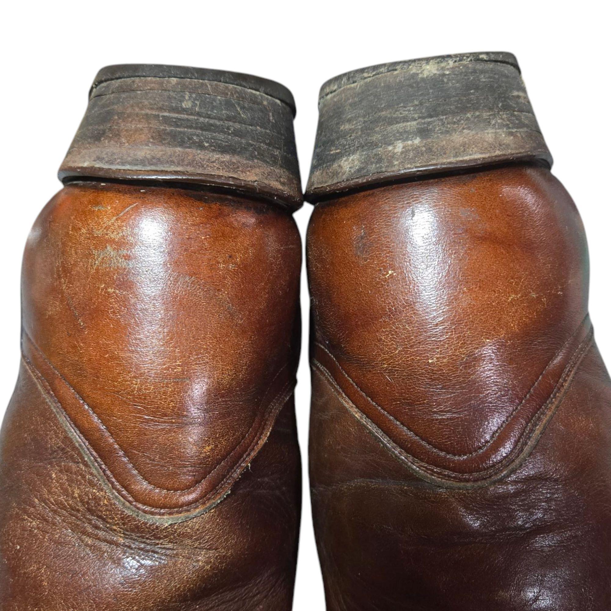 Tony Lama Cowboy Boots Brown Leather Mens 8.5 D Western  display picture 2