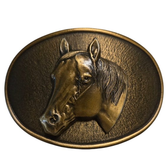 Ancienne boucle de ceinture cowboy cheval couvert wagon trail