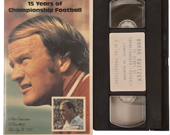 Barry Switzer: 15 años de fútbol de campeonato, cinta VHS Dallas Cowboys OU Oklahoma Sooners