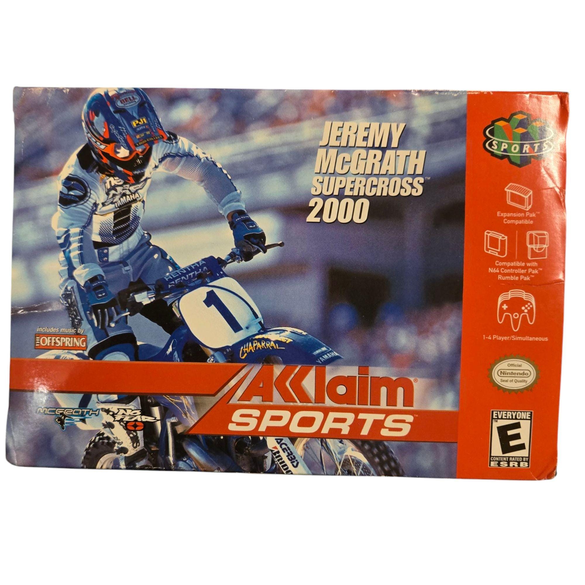 Jeremy Mcgrath Supercross 2000 Nintendo 64 Game Vintage N64