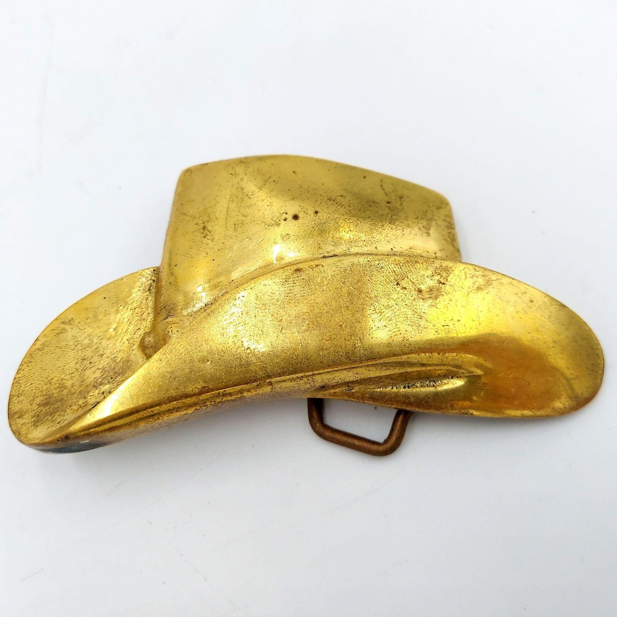 Cowboy Hat Belt Buckle Vintage Western Wear Country Rockabilly Etsy