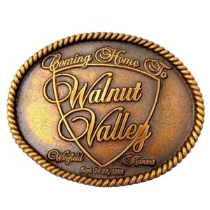 Walnut Valley Bluegrass Festival Vintage 1995 Gürtelschnalle SELTEN Winfield Kansas