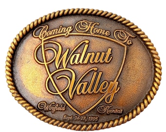 Walnut Valley Bluegrass Festival Vintage 1995 Belt Buckle RARE Winfield Kansas