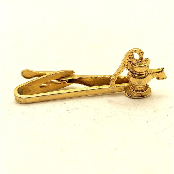 Water Well Hand Pump Tie Clip Bar Vintage Hickok Handle Moves Country Western