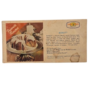 Nordic Ware Vintage Recipe Booklet Cookbook Nordicware AS IS Small