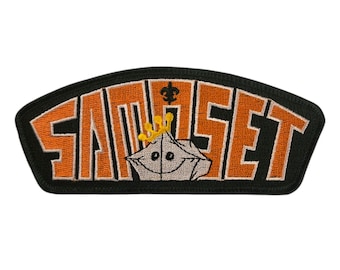 Samoset Scout Patch Embroidered Badge Green Orange Boy Scouting BSA
