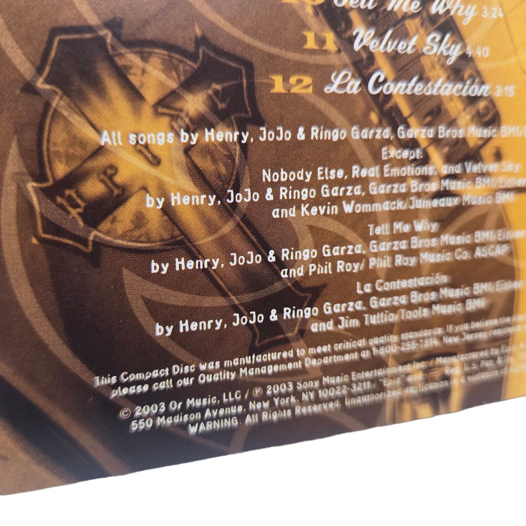 Los Lonely Boys Self Titled CD Album 2003 Texican Rock N Roll