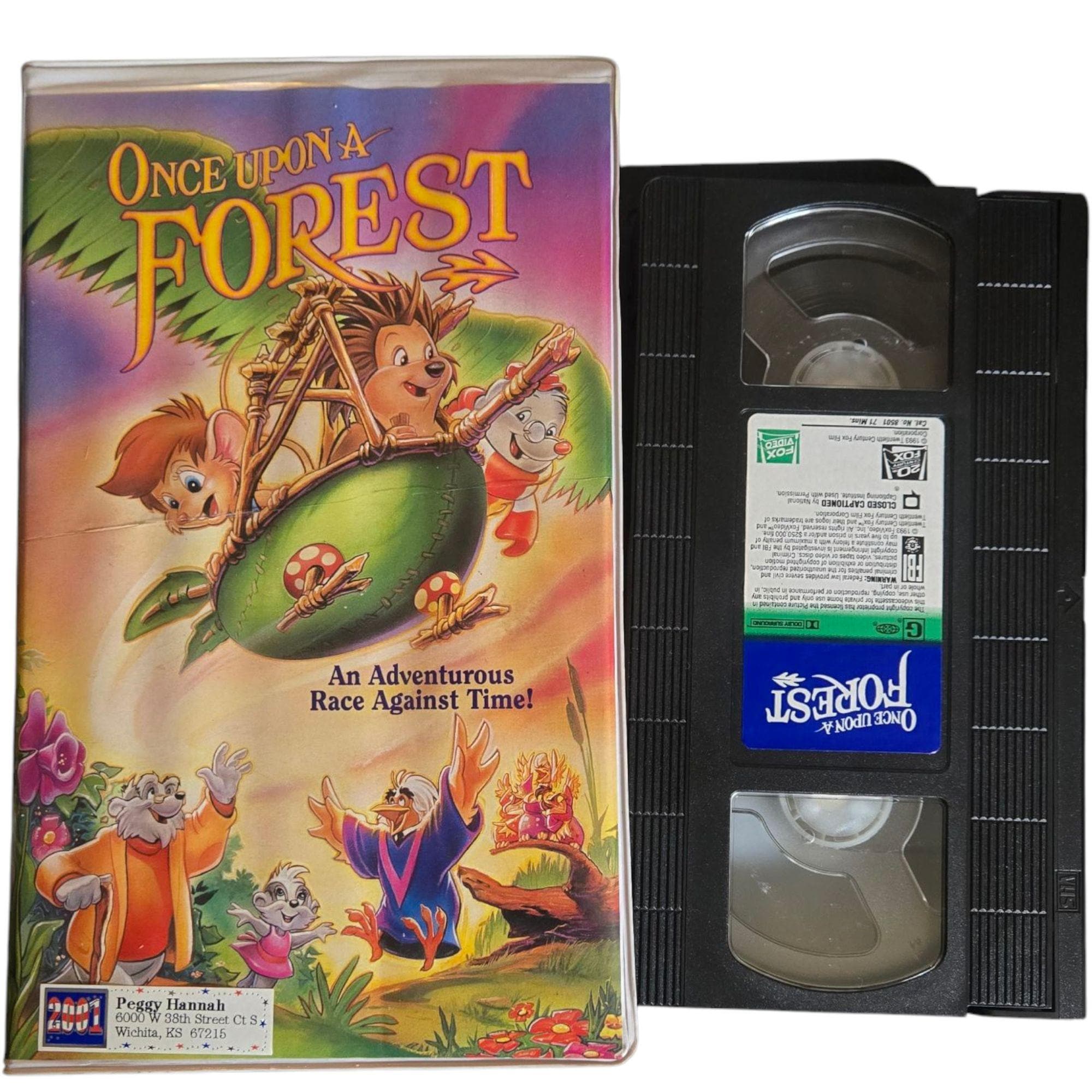 Era uma vez uma floresta Filme VHS 1993 Aventura em concha Animação infantil