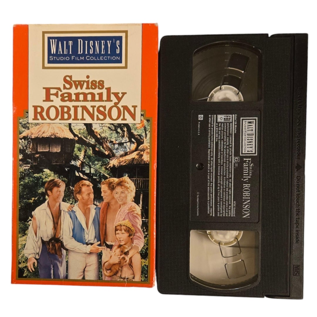 Swiss Family Robinson VHS Walt Disney Movie Tape John Mills James ...